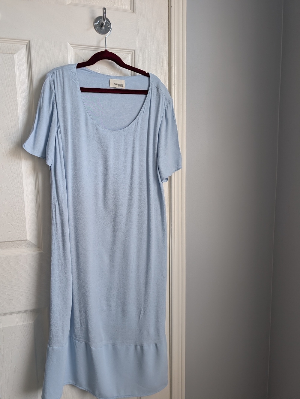 Wilfred Light Blue Scoop Neck Tunic Dress